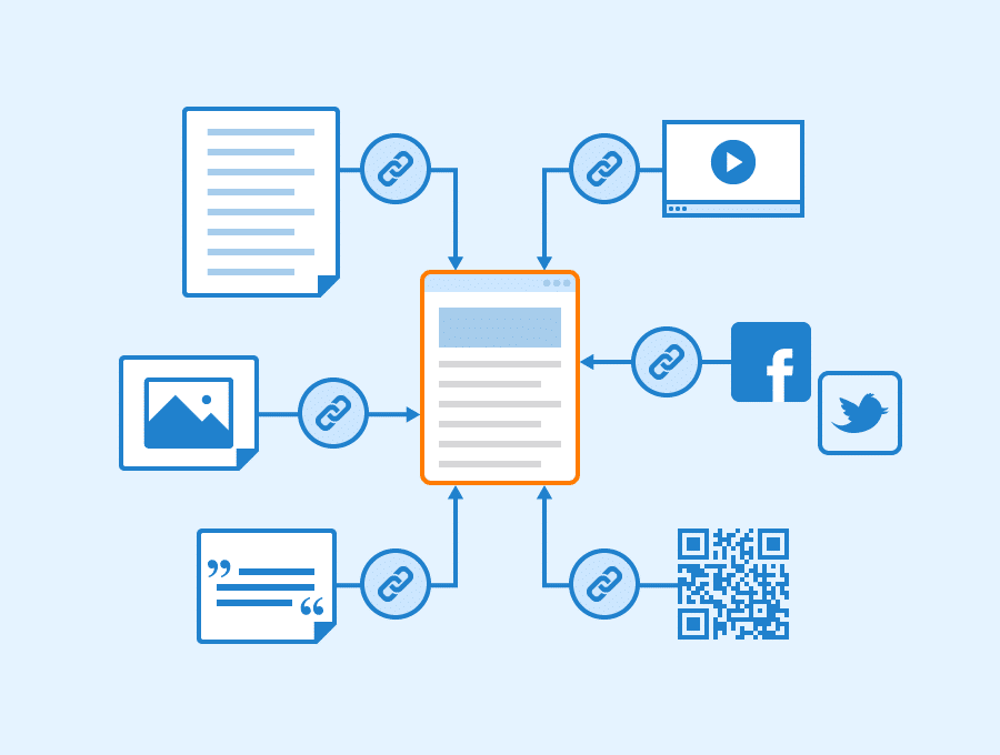 SEO Buddy Link Chest: Get Thousands of High Quality DA Backlinks Quickly A diagram of a mobile phone featuring social media icons and qr codes for SEO Buddy Link Chest.