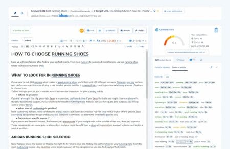 A Screenshot Of A Website Demonstrating Shoe Selection Tips.