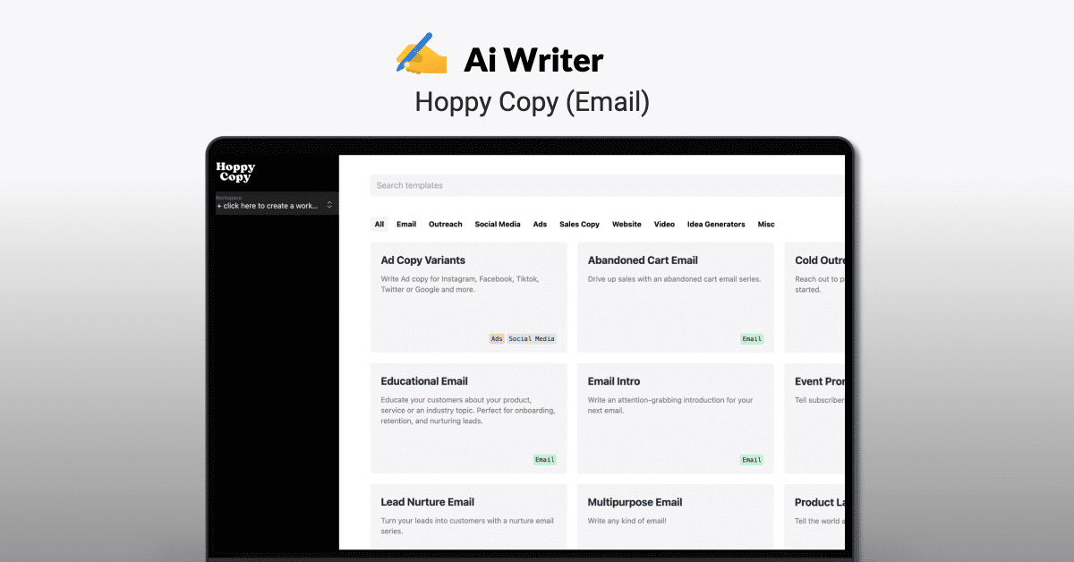 Hoppy Copy Review: My Experience SEO Audit Tool Pricing, Features & LTD Deals A copywriting tool for email that brings joy to writers.