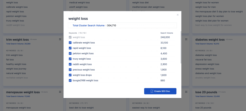 Scalenut Create Pillar Page with Main Keyword