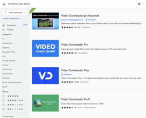 A screenshot of one of the best video downloader apps tested for Chrome.