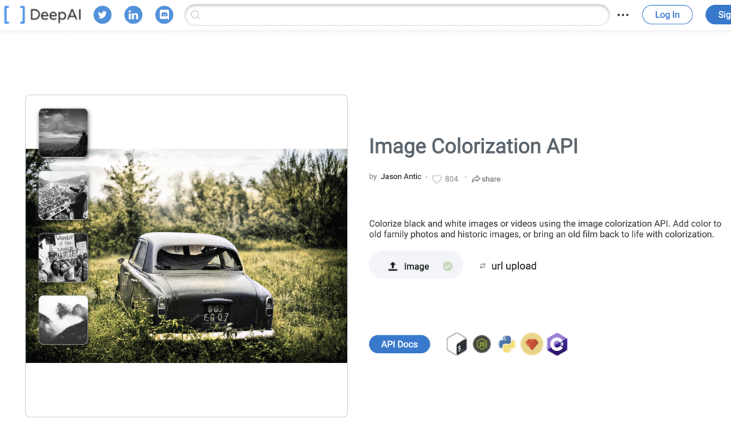 Deepai Ai Photo Colorizers