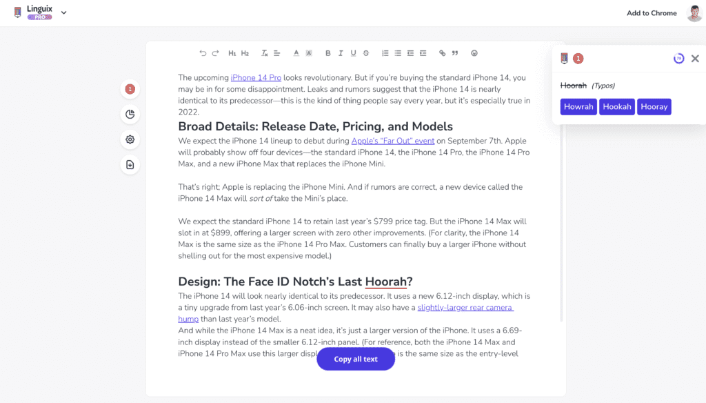 linguix Editor linguix Editor