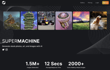 The Homepage Of Supermachine Ai: Generate Stock Photos Art And Images With Ai &Amp;Amp; Lifetime Deal.
