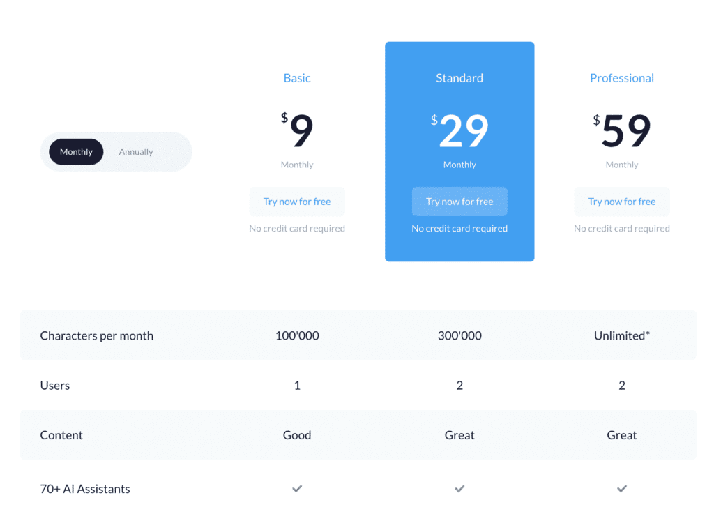 Creaitor Pricing Creaitor Pricing