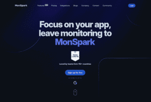 Monitor the website performance of MonSpark with real-time notifications.