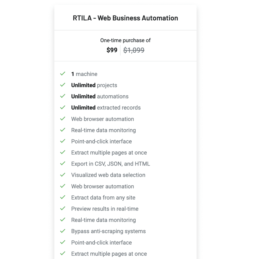 RTILA Web Automation Lifetime Deal 1 RTILA Web Automation Lifetime Deal 1