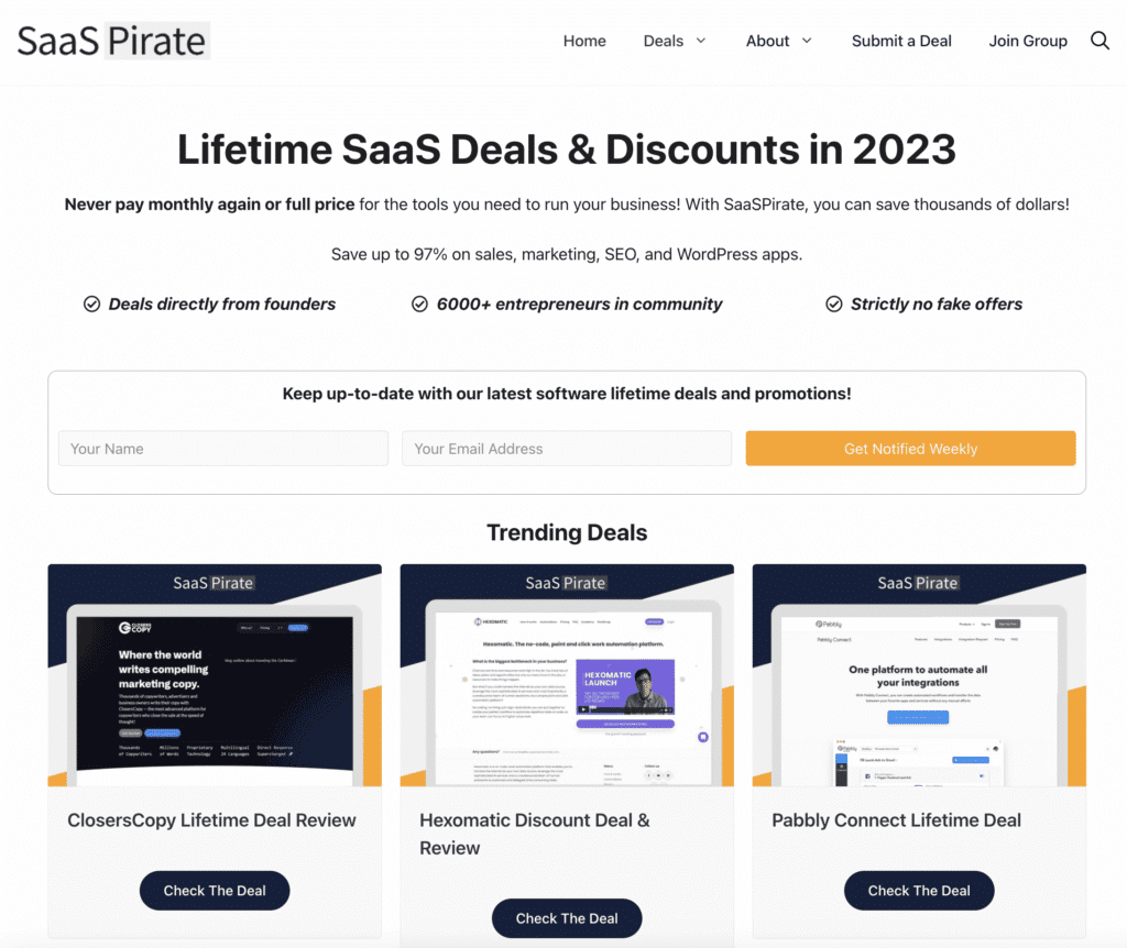 SaasPirate Saas Deals Review SaasPirate Saas Deals Review