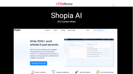 Shopia Ai - An Advanced Seo Content Writer Ai.