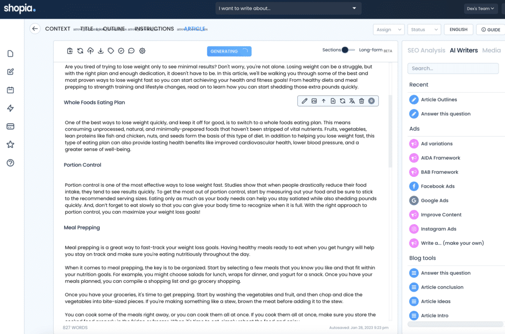 shopai AI Content Editor shopai AI Content Editor