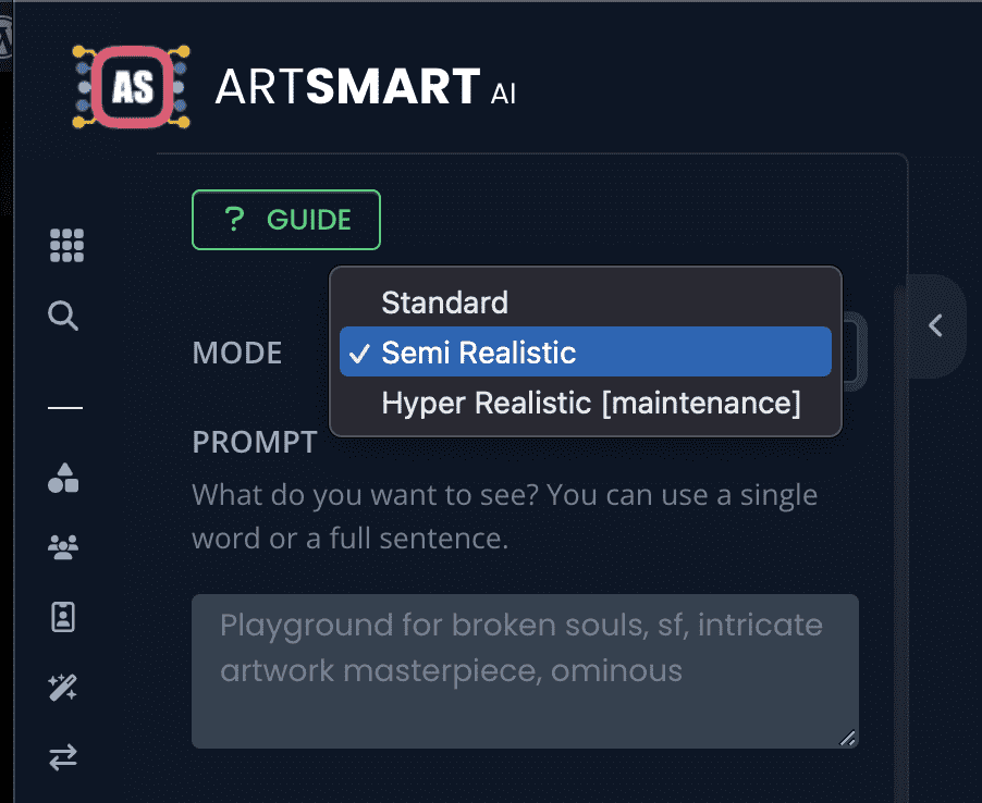 Artsmart AI Mode Artsmart AI Mode