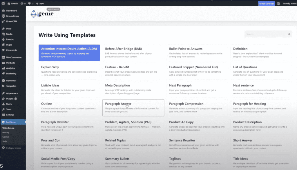 Features of GetGenie Features of GetGenie