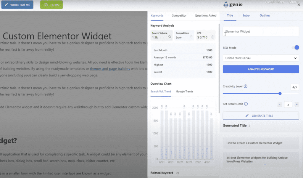 Generating content with GetGenie 1 Generating content with GetGenie 1