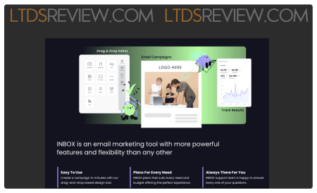 The Homepage Of Lds Review, Featuring Inbox Automation For Email Campaigns.