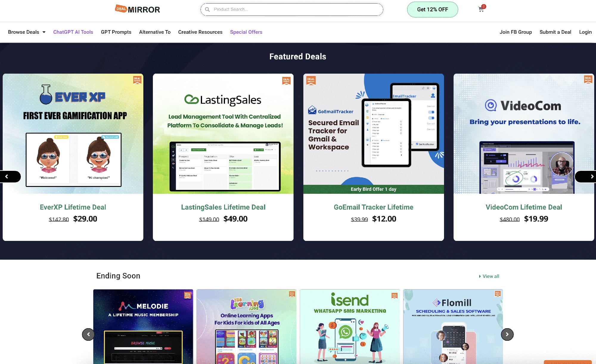 DealMirror Saas Lifetime Deals