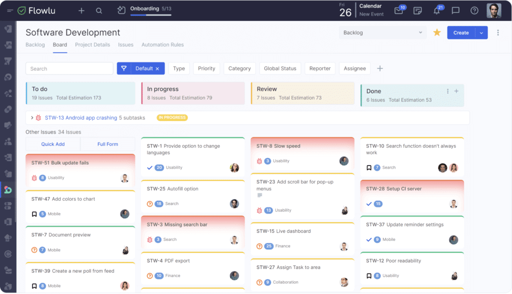 Flowlu Issue TRacking